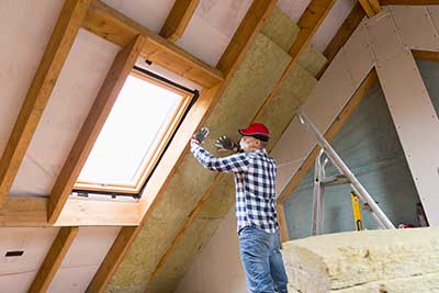 Attic Renovation Underway Spacious