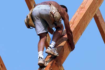 Building douglas fir house framing